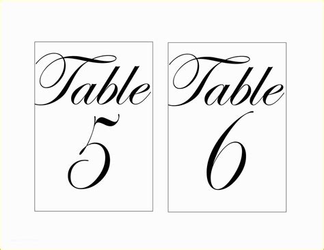 Free Table Number Templates Of Diy Printable Wedding Table Number Template Printable Table ...