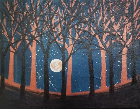 Moonlit Forest - 14"x18" | Lone Raven Art