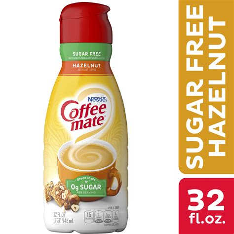 Nestle Coffee mate Hazelnut Sugar Free Liquid Coffee Creamer 32 fl oz. - Walmart.com - Walmart.com