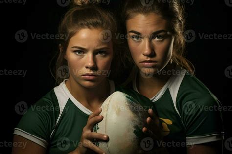 Female rugby players competing on the rugby field 29883660 Stock Photo ...