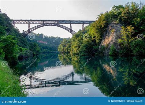 Paderno d`adda bridge stock photo. Image of vintage - 122290138