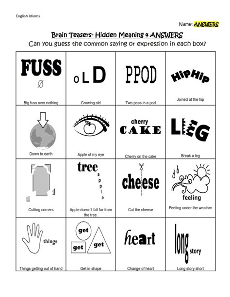 Brain Teasers: Hidden Meaning Part 2 by Teach Simple