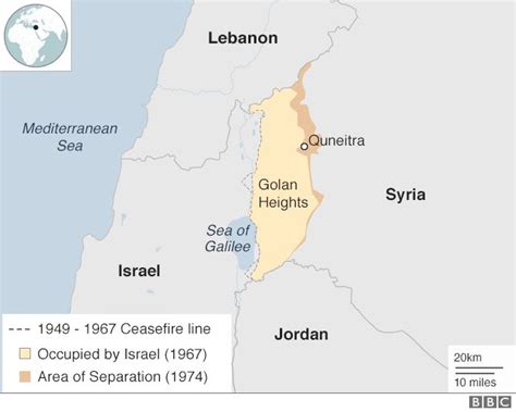 [Solved] The area known as 'Golan Heights' sometimes appears