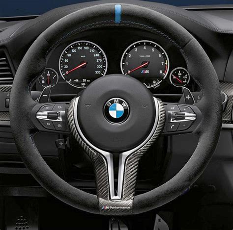 BMW M Performance Steering Wheel, Alcantara & Carbon Fiber with BLUE Stripe for M3/M4