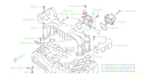 Subaru Outback Engine Air Intake Hose - 14460AA331 | Subaru Part ...