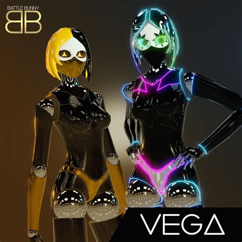 [Original 3D Model] VEGA Robot Girl VRChat Avatar Base 2 in 1