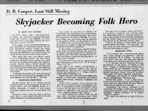 D.B. Cooper Hijacking - Topics on Newspapers.com