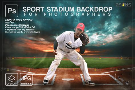 Baseball Backdrop, Sports Stadium Graphic by 2SUNS · Creative Fabrica