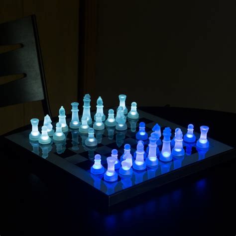 Fancy | LED Chess Set by LumiSource | Chess board, Chess, Chess game