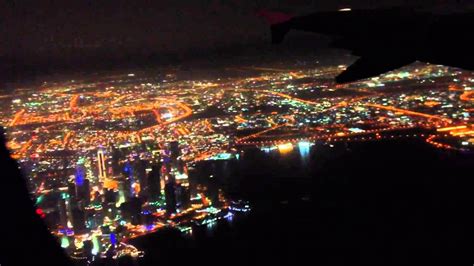 Flying over Doha Qatar at night. - YouTube