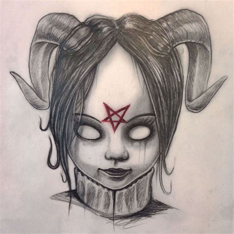 666 Tattoo in 2020 | Scary drawings, Creepy drawings, Dark art drawings