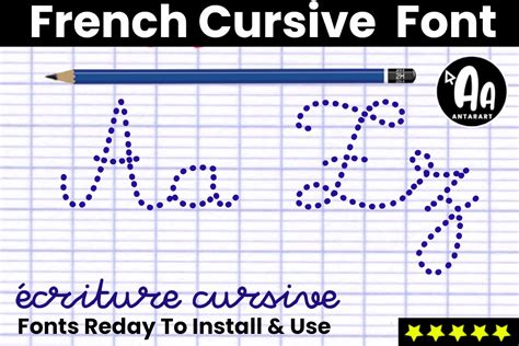 French Cursive Font by AntarArt · Creative Fabrica