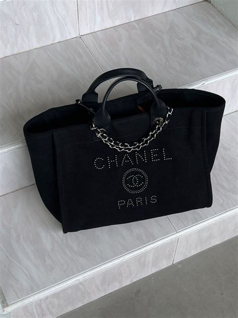 Chanel Deauville Tote, Luxury, Bags & Wallets on Carousell