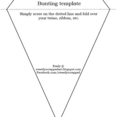 Printable Bunting Template {Printable Templates} | Bunting template, Diy banner template, Diy banner