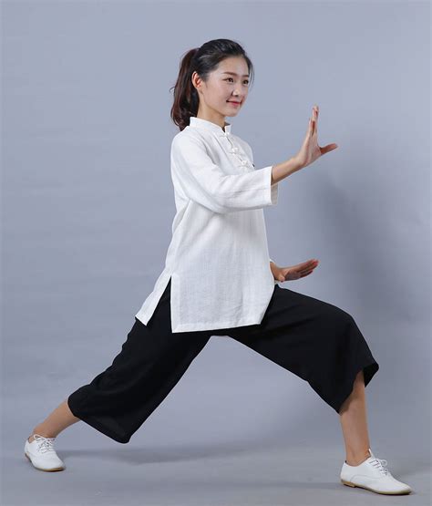 Yin Yang Embroidery Chinese Traditional Uniform for Summer - Qi Gong, Meditation Uniform - Qi ...