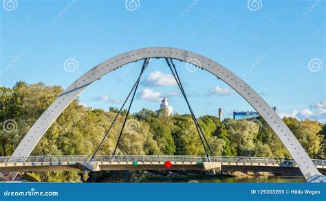 Freedom Bridge Tartu, Estonia Editorial Stock Photo - Image of summer ...