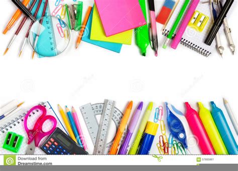 School Supplies Border Clipart | Free Images at Clker.com - vector clip ...