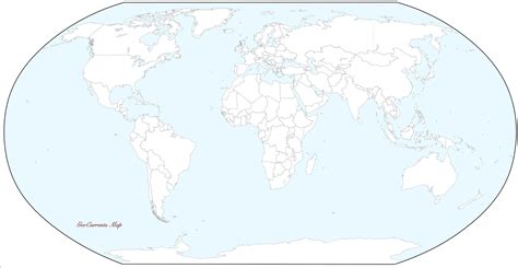 Outline Map Of The World Showing Countries