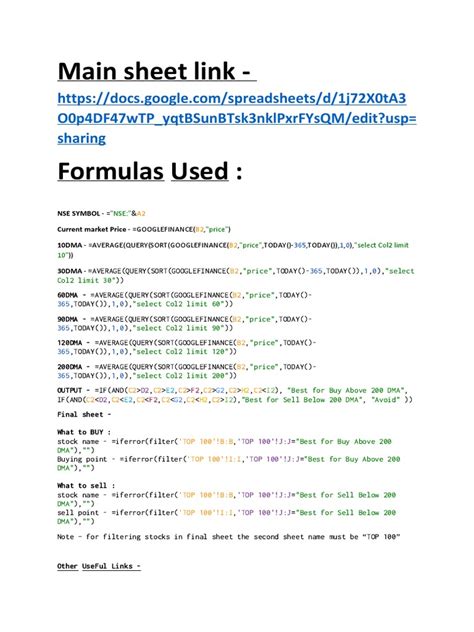 Intraday Sheet | PDF