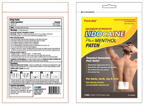 Lidocaine Plus Menthol Patch