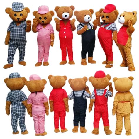 Brand New Design Adult Teddy Bear Mascot Costume Adult Teddy Bear Halloween Christmas Cosplay ...