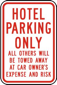 Hotel Parking Signs - Large Selection, Ships Fast