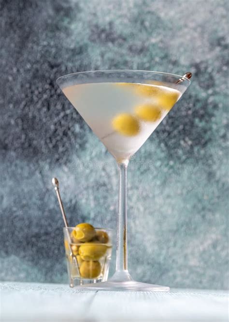 Glass of Dry Martini Cocktail Stock Image - Image of shake, mixed ...