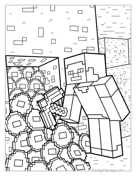 Minecraft Coloring Pages Diamond