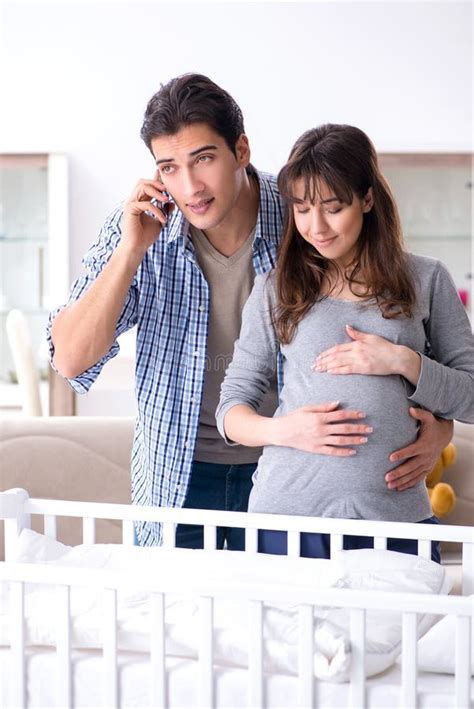 The Young Parents Expecting Their First Baby Stock Photo - Image of ...