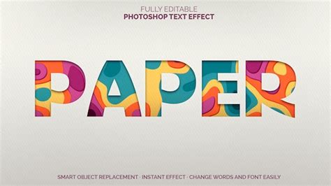 Free PSD | Cut Paper Text Effect