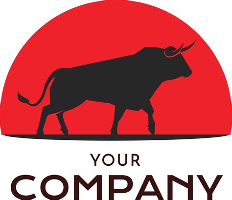 Elegant bull silhouette logo for various companies 7192131 Vector Art at Vecteezy