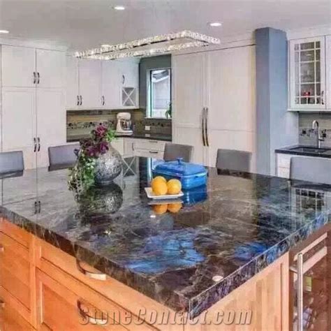 Labradorite Blue Granite Kitchen Island Countertops from China - StoneContact.com