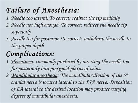 Posterior superior alveolar (psa) nerve block