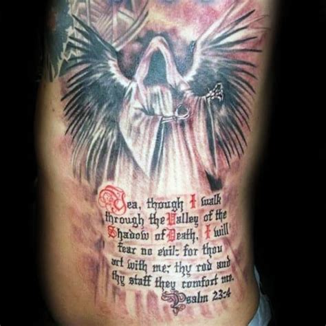 40 Psalm 23 Tattoo Designs For Men - Bible Verse Ink Ideas