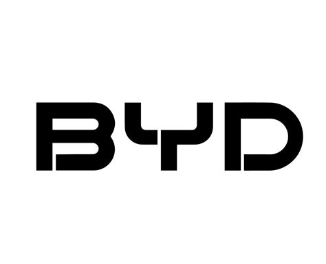 BYD Brand Logo Car Symbol Name Black Design China Automobile Vector ...