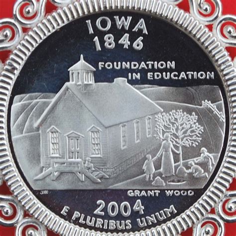 US 2004 Iowa State Quarter 90% Silver Proof Coin Soild 925 | Etsy