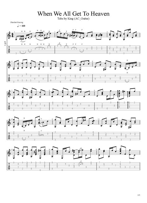 When We All Get To Heaven - Fingerstyle Guitar Cover Tab - David Im