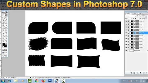 How to Create Custom Shapes in Photoshop 7.0, Shapes Kaise banaye #4 - YouTube