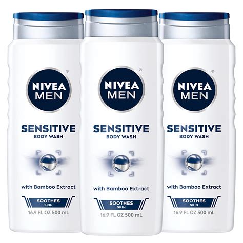 Buy Nivea MenSensitive Body Wash with Bamboo Extract, 3 Pack of 16.9 Fl ...