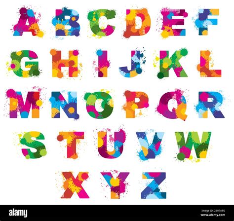 Colored Alphabet Letters