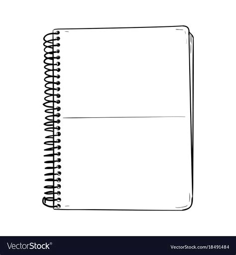 Sketch of notepad Royalty Free Vector Image - VectorStock