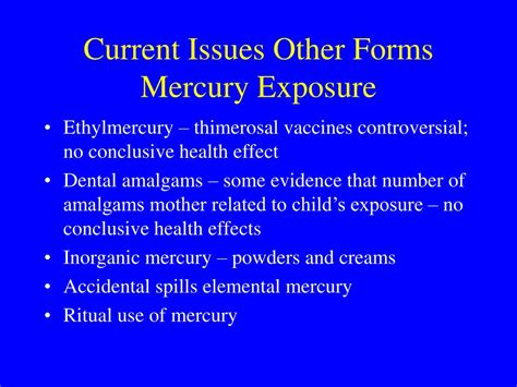 PPT - Health Effects of Mercury Exposure PowerPoint Presentation, free download - ID:707513