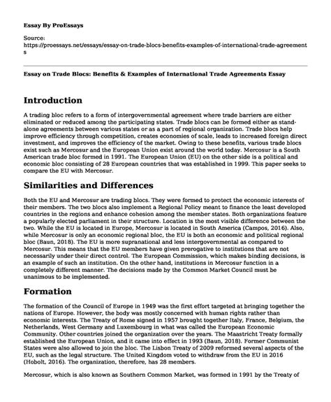 📌 Essay on Trade Blocs: Benefits & Examples of International Trade ...