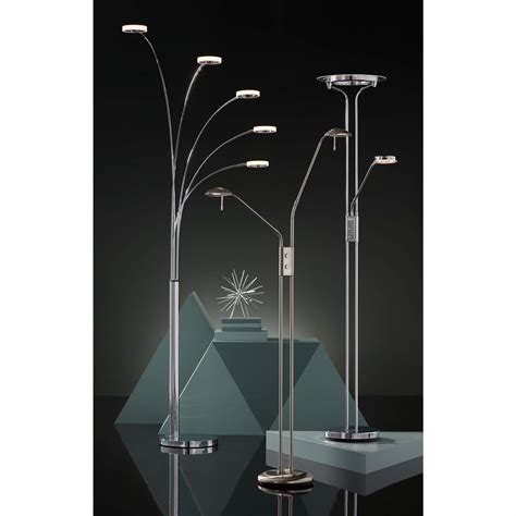 Possini Euro Aldo Chrome 5-Light LED Arc Floor Lamp - #1G411 | Lamps Plus