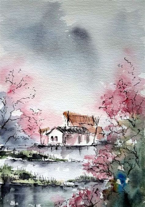 Beautiful Scenery Paintings Watercolor Easy - naianecosta16