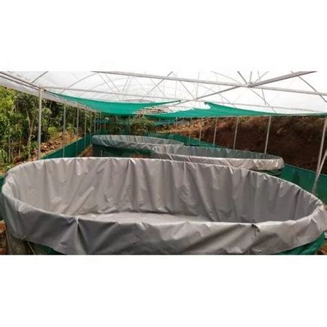 Grey PVC Coated Nylon Biofloc Fish Farming Tank, Packaging Type: Poly, | ID: 22196217788