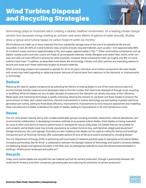 Wind Turbine Disposal and Recycling Strategies - OurEnergyPolicy