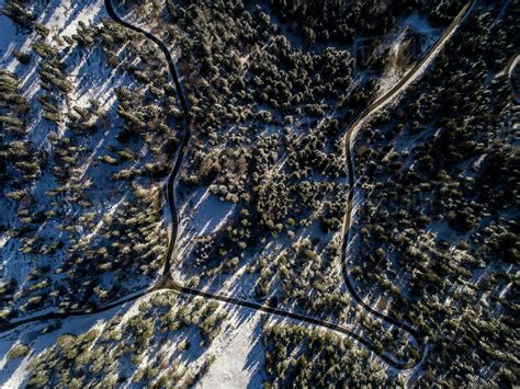 Aerial view of winter landscape in Jura mountains, Gingins, Switzerland - Stock Photo - Dissolve