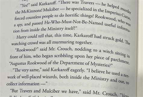 Rereading GOF and noticed that Augustus Rookwood was a Death Eater ...