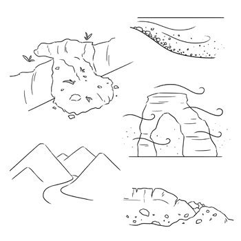 Weathering and Erosion Clip Art: Set 1 of 2 by Digital Classroom Clipart